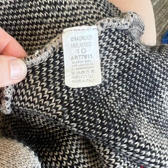 Made in Italy Plaid shawl acrylic coverup fall cozy warm sweater one size classy - Picture 4 of 4